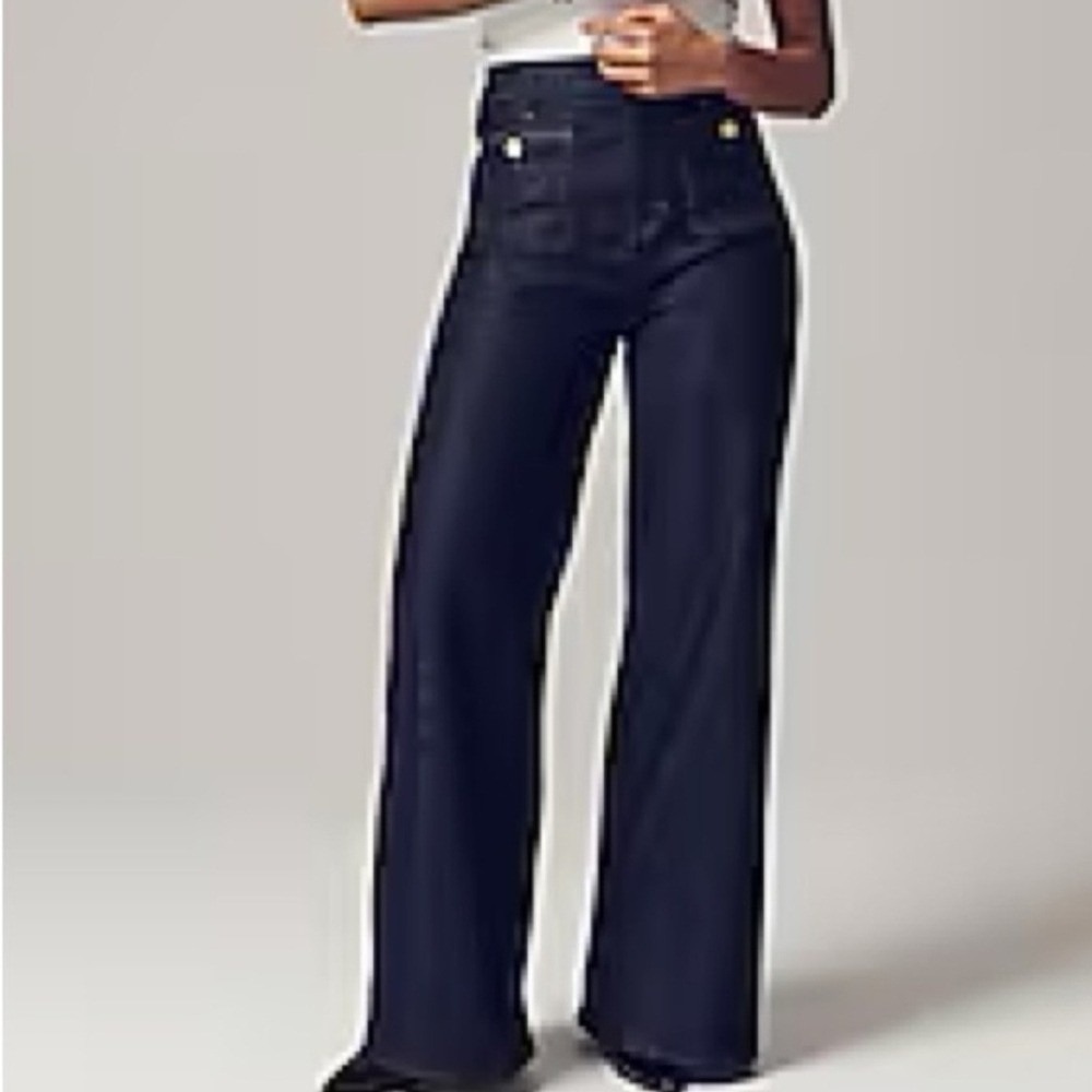 J.Crew Sailor denim trouser in Rinse wash Sz 26 - Picture 3 of 16